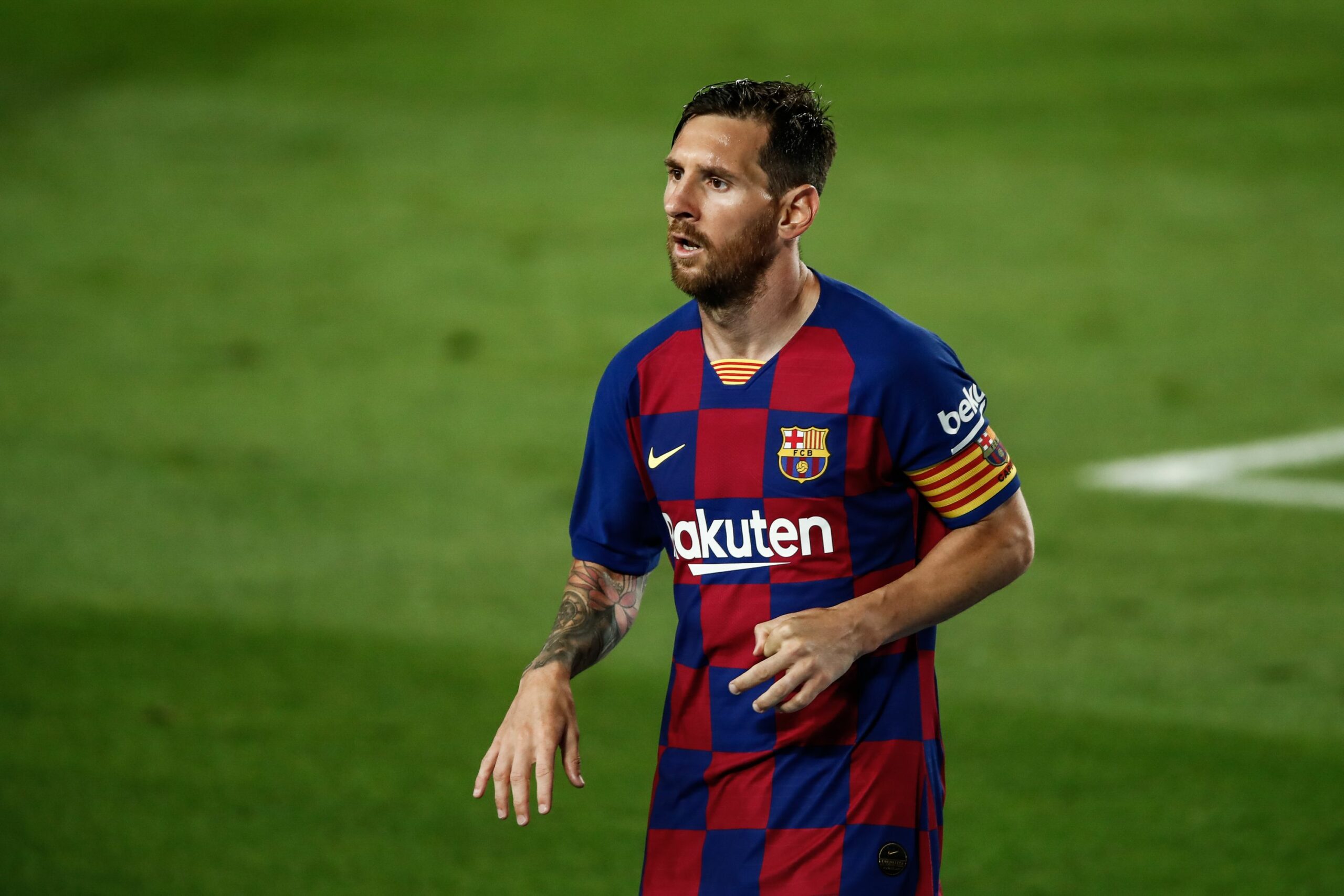 Leo Messi, durant el partit contra l'Osasuna | Europa Press