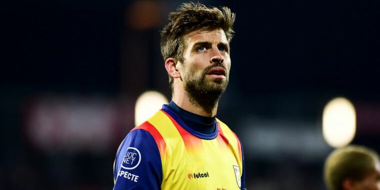 Gerard Piqué, durant el Catalunya-Veneçuela