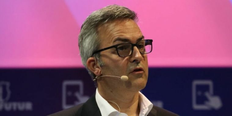 Víctor Font, durant l'acte de presentació de la seva candidatura.