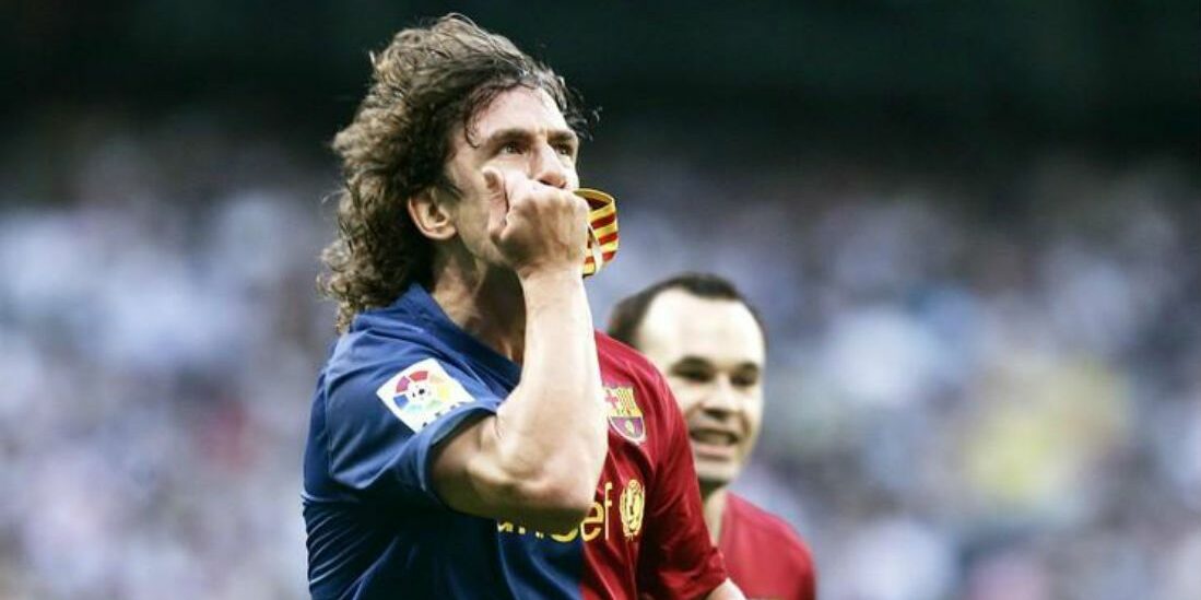 Carles Puyol celebra el seu gol al Santiago Bernabéu | FC Barcelona