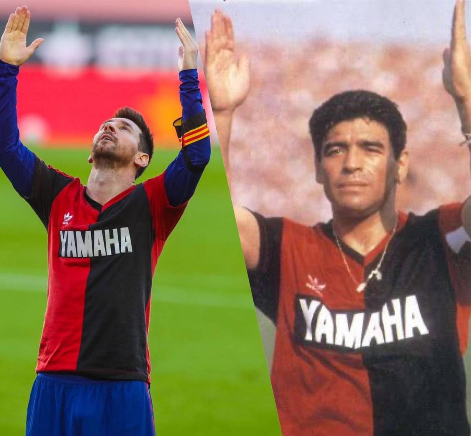 Messi i Maradona, amb la samarreta de Newell's | @leomessi