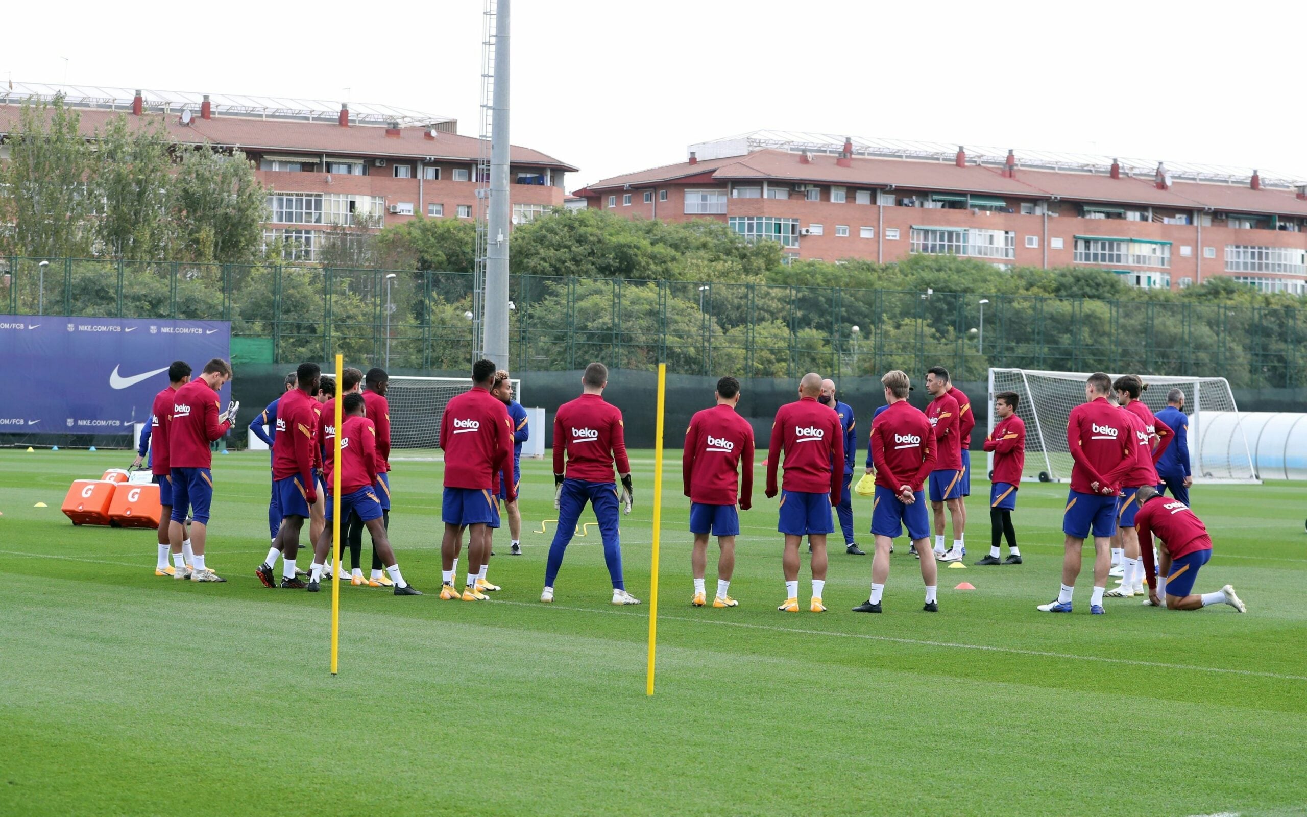 Els jugadors del Barça, en l'entrenament previ a un partit | FC Barcelona