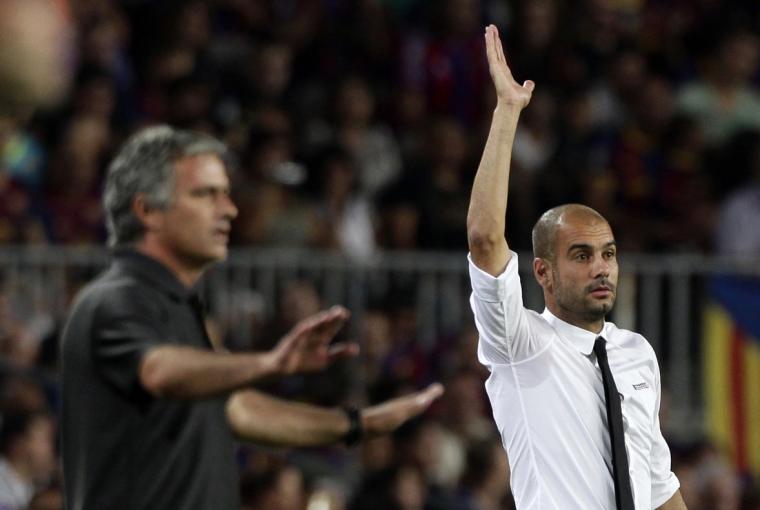 Josep Guardiola i José Mourinho, durant l'època del Barça i el Reial Madrid.