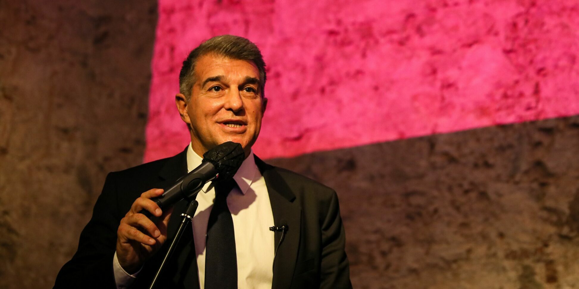 Joan Laporta, durant la inauguració de la seu electoral d''Estimem el Barça' | Jordi Borràs