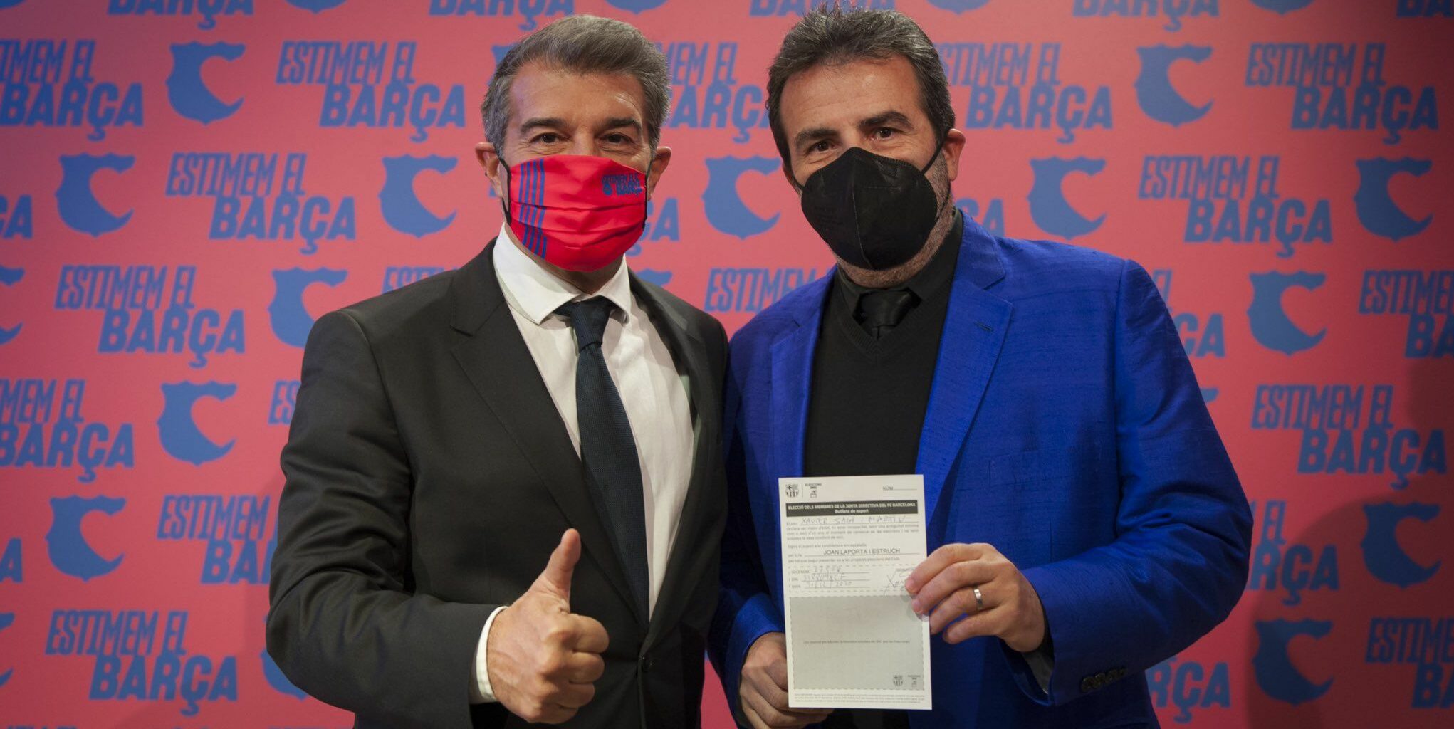 Laporta i Sala-i-Martin, amb una papereta | @JoanLaportaFCB