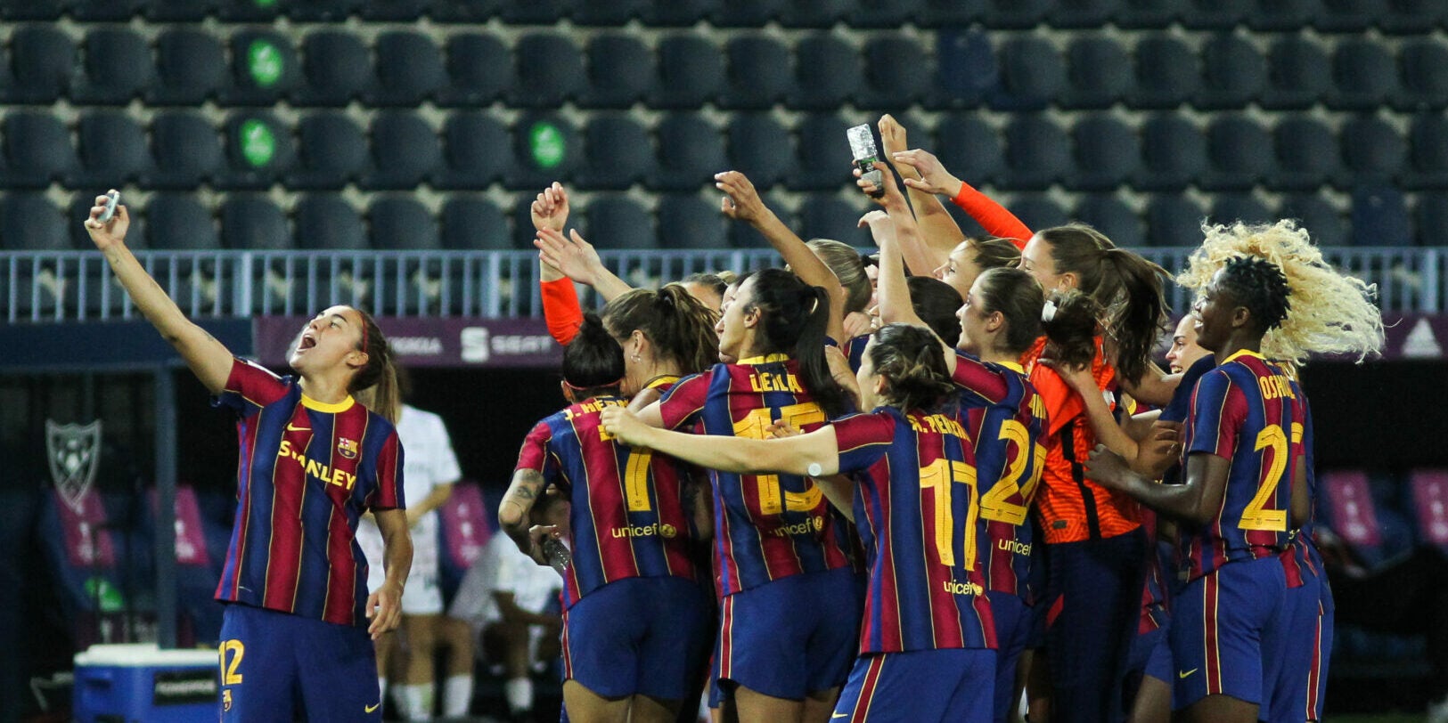 El Barça celebra la seva victòria | Europa Press