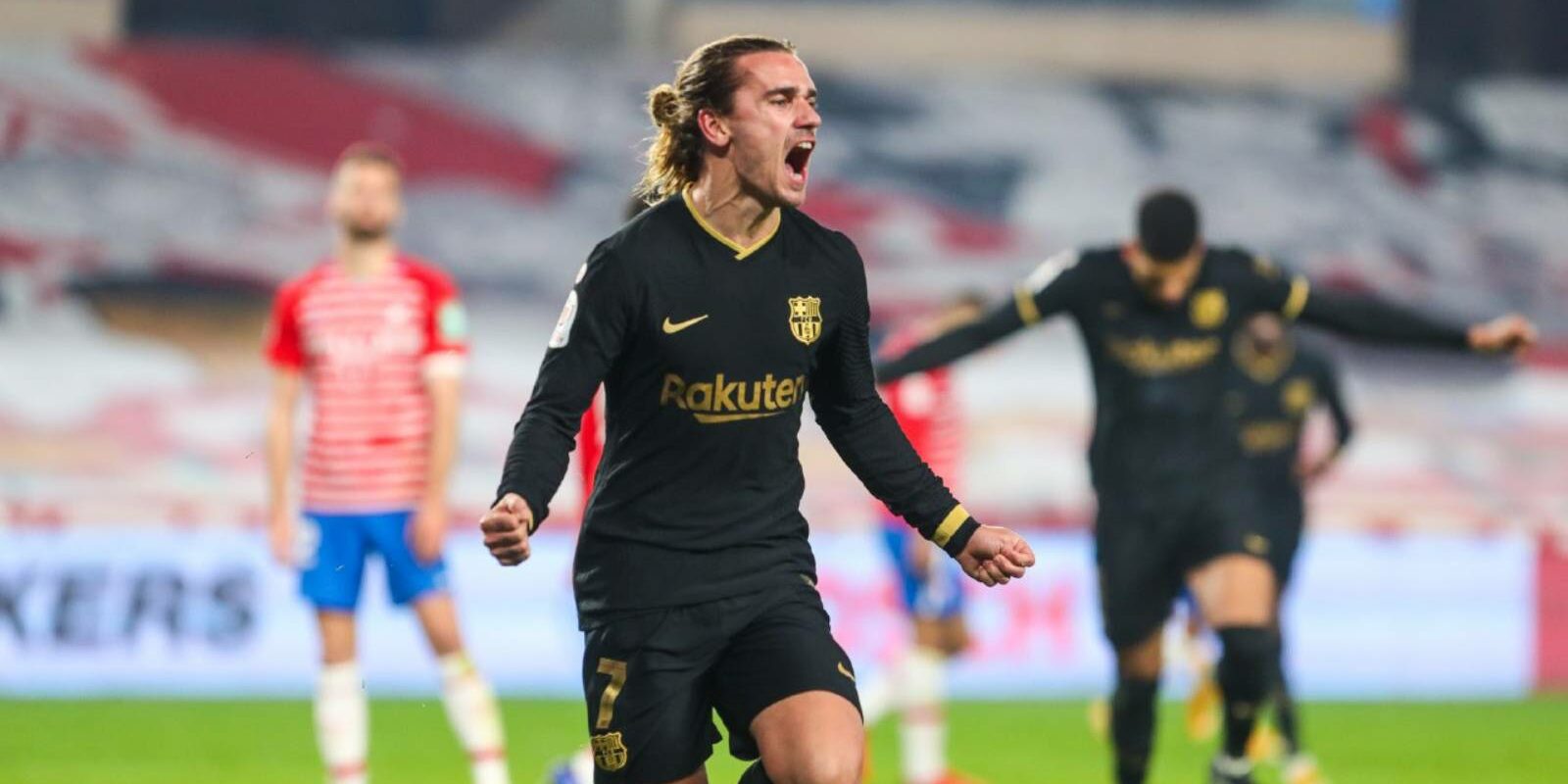 Griezmann celebra un gol al Nuevo los Cármenes | Europa Press
