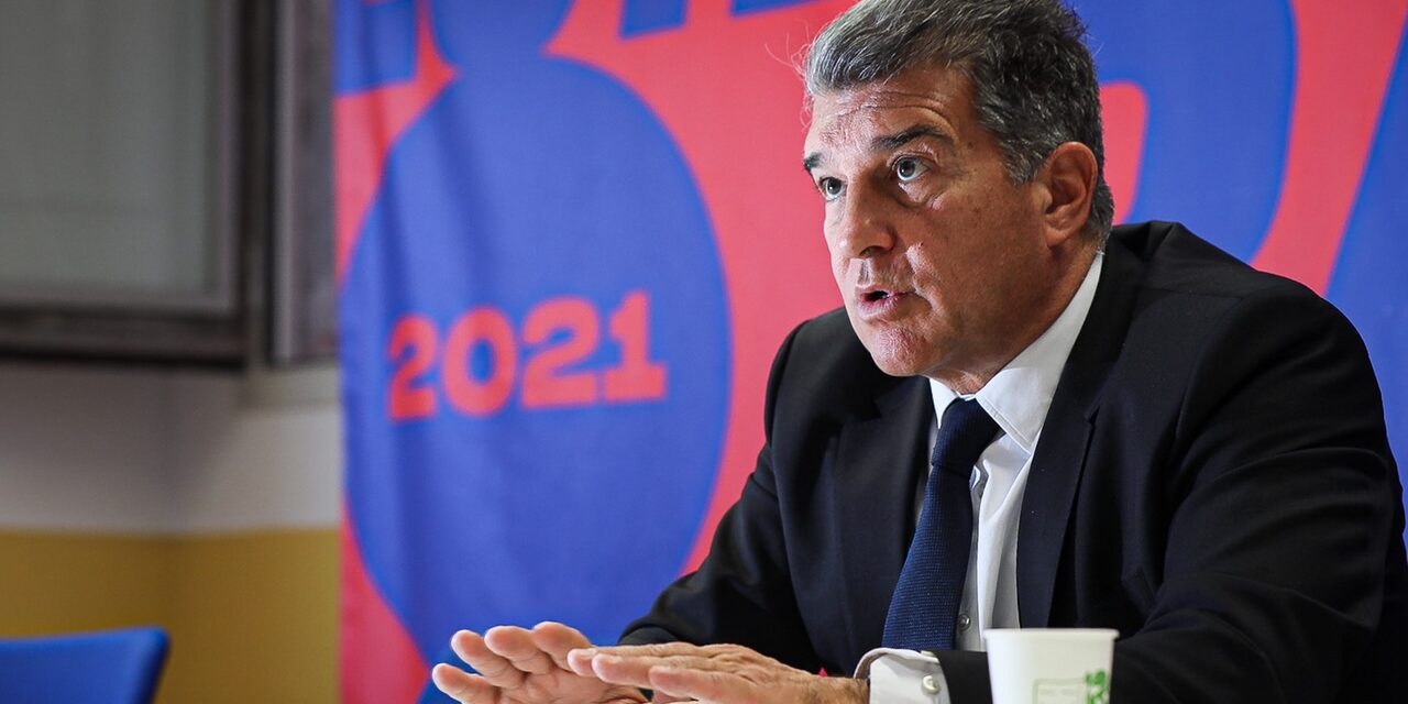Joan Laporta, durant l'entrevista amb el Món | Jordi Borràs