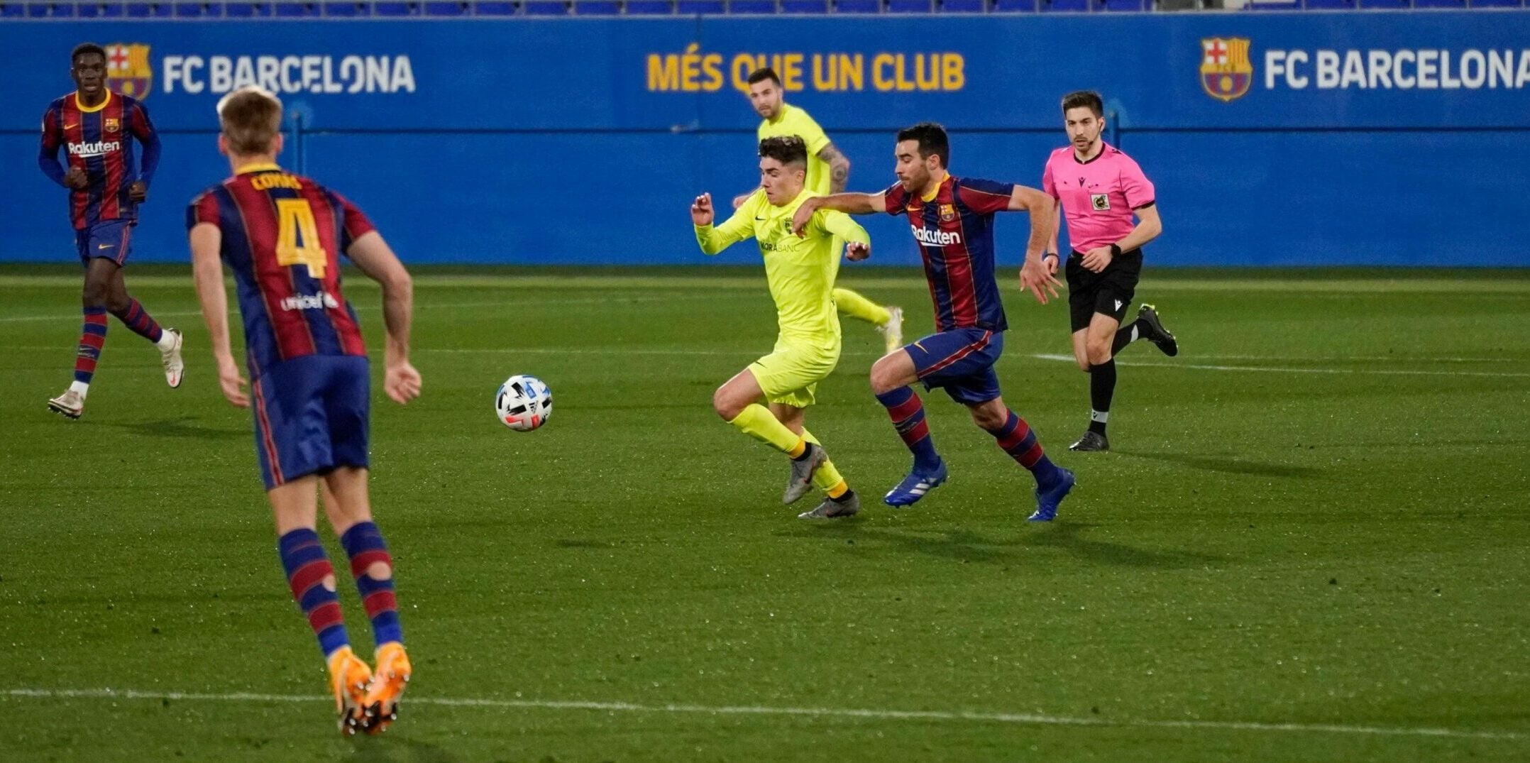 Una imatge del partit entre el Barça B i l'Andorra | FC Andorra