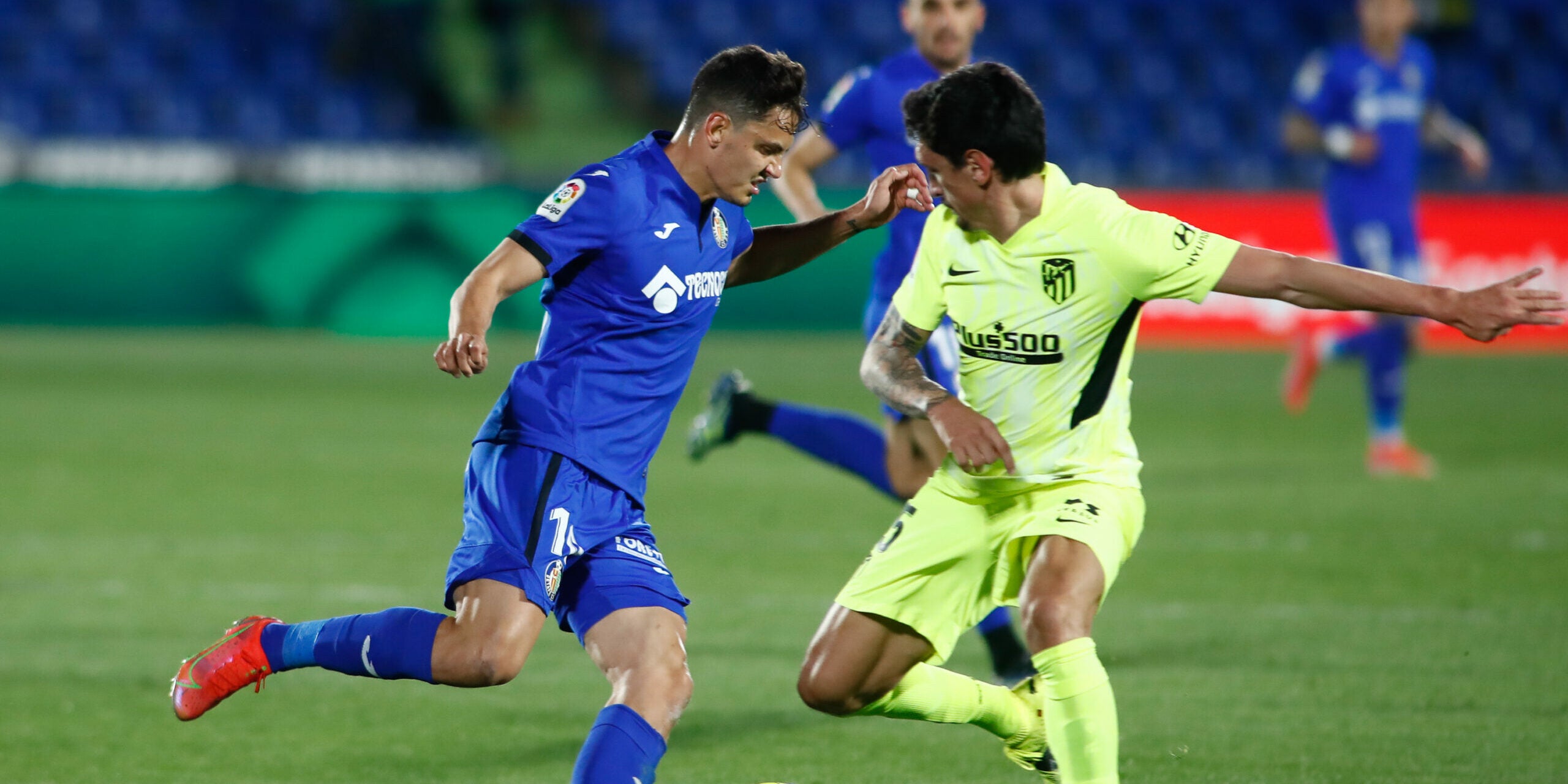 Jugadors de l'Atlètic i del Getafe en ple partit | Europa Press