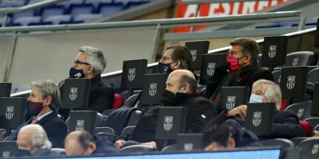 Font, Freixa i Laporta, a la llotja del Camp Nou | FC Barcelona