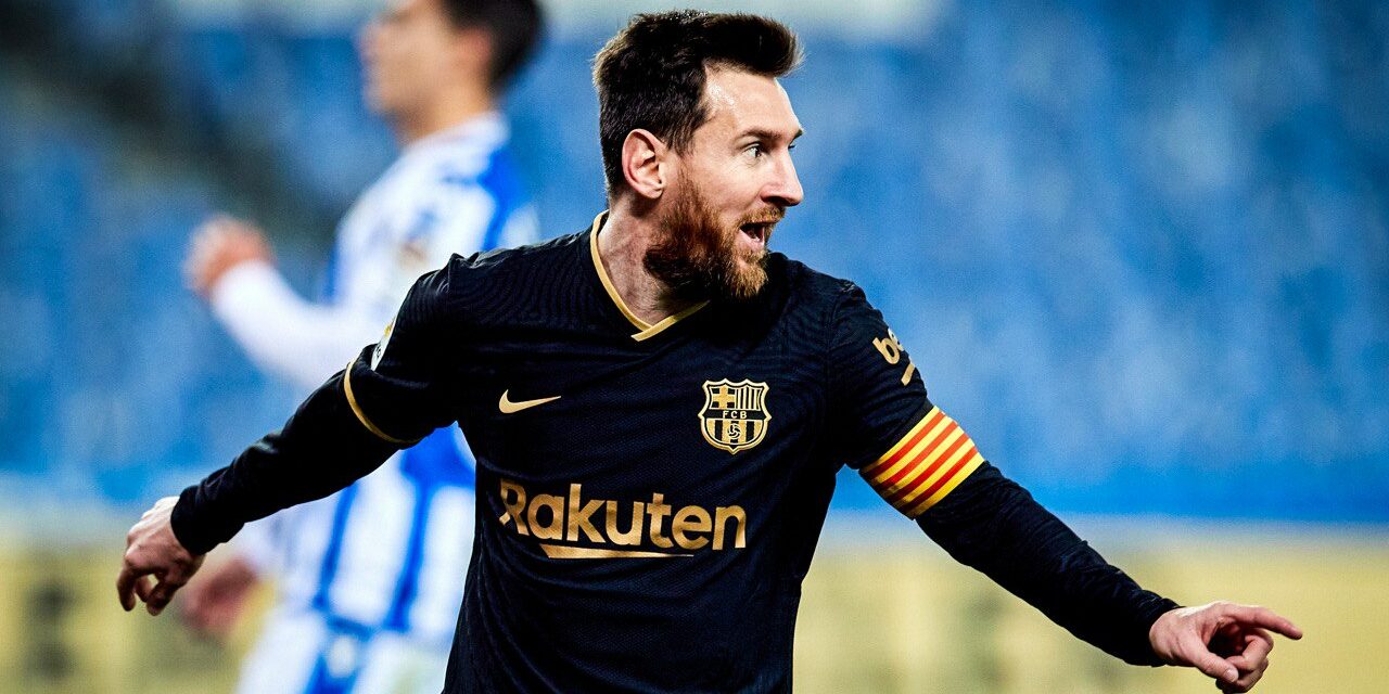 Messi celebra un gol contra la Reial Societat | FC Barcelona