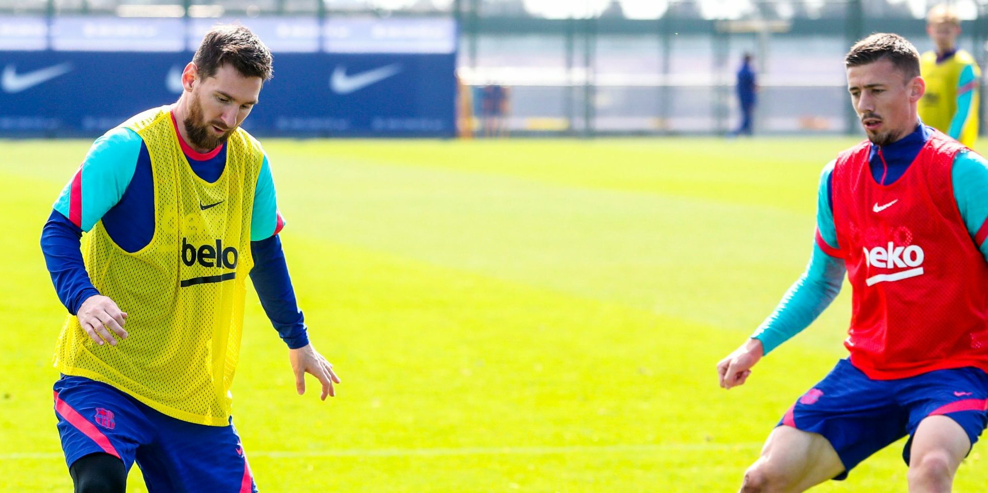 Messi i Lenglet, durant un entrenament | FC Barcelona