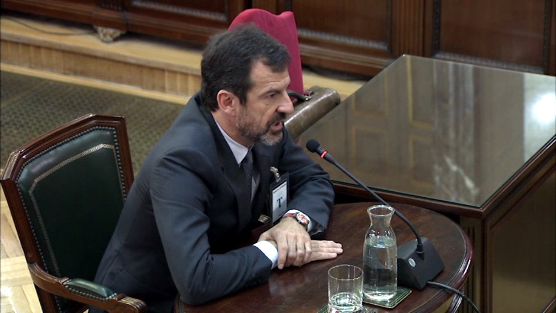 El comissari Ferran López declarant com a testimoni al Tribunal Suprem, el 3 d'abril del 2019 / ACN