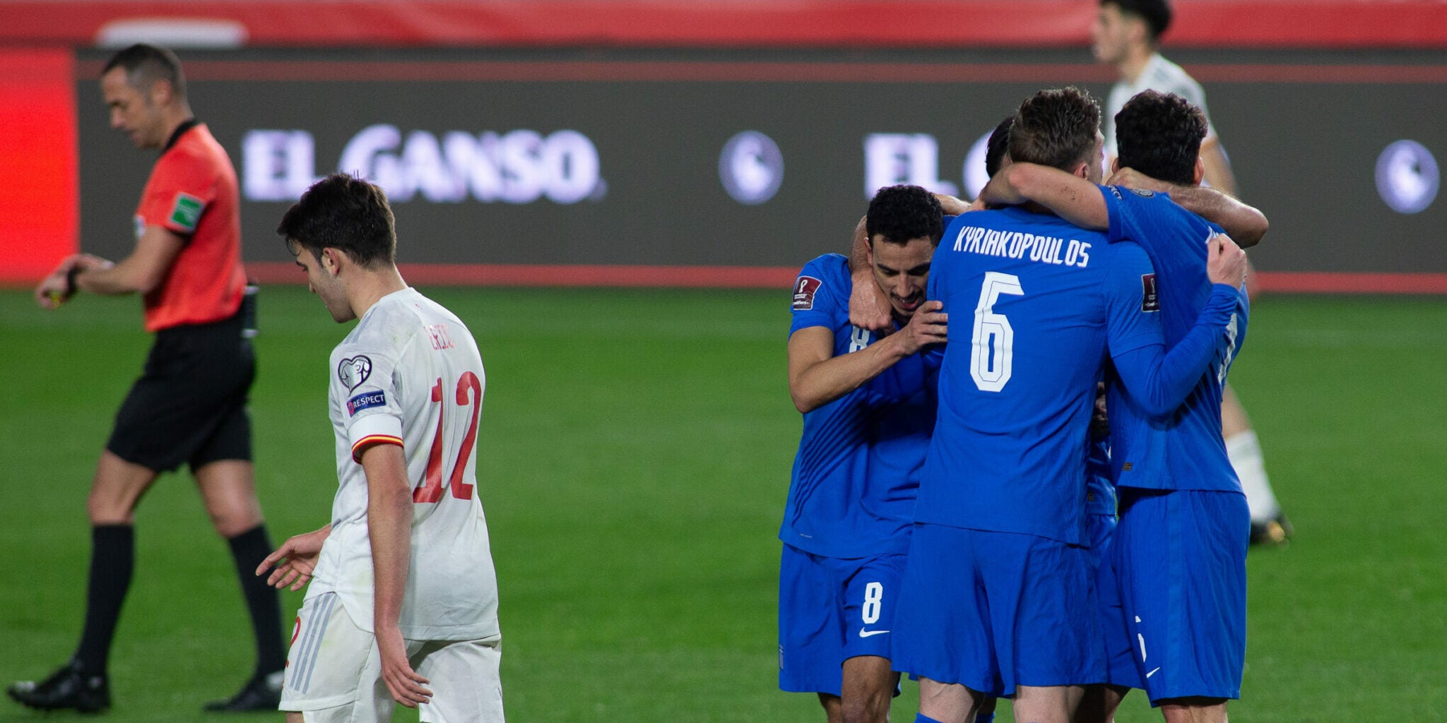 Grècia celebra el gol contra la selecció espanyola | Europa Press