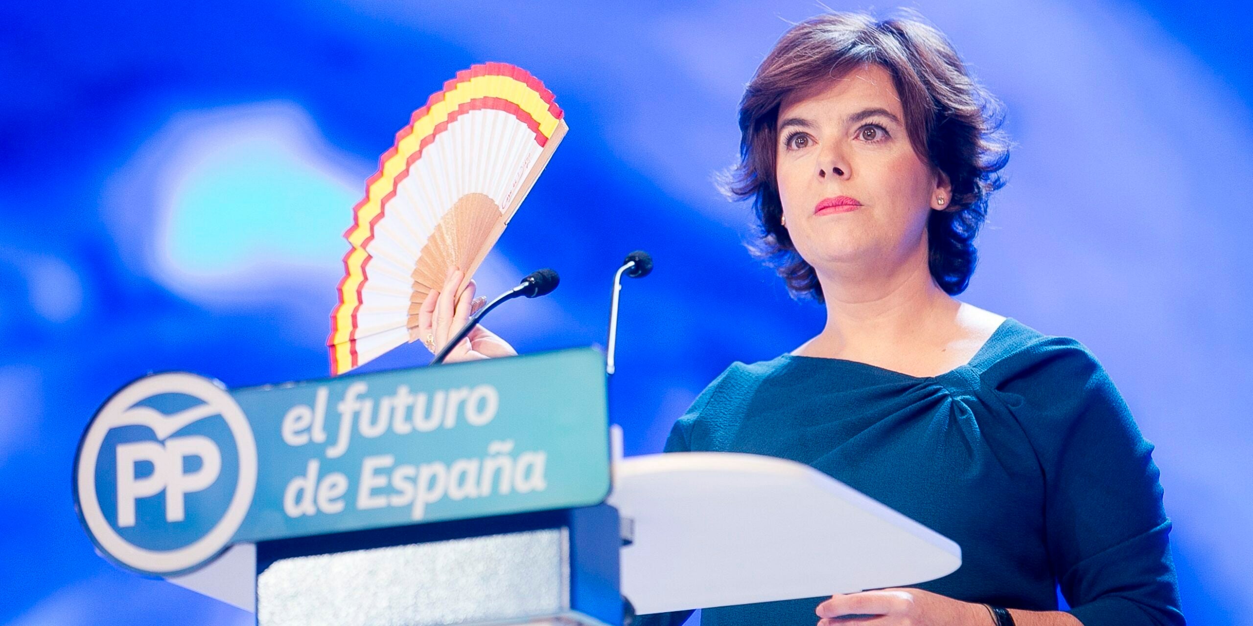 Soraya Saénz de Santamaría, durant un acte del PP | Europa Press