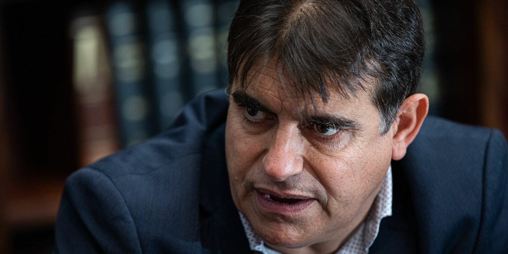 Lluís Fernández Alà, durant una entrevista amb El Món | Jordi Borràs
