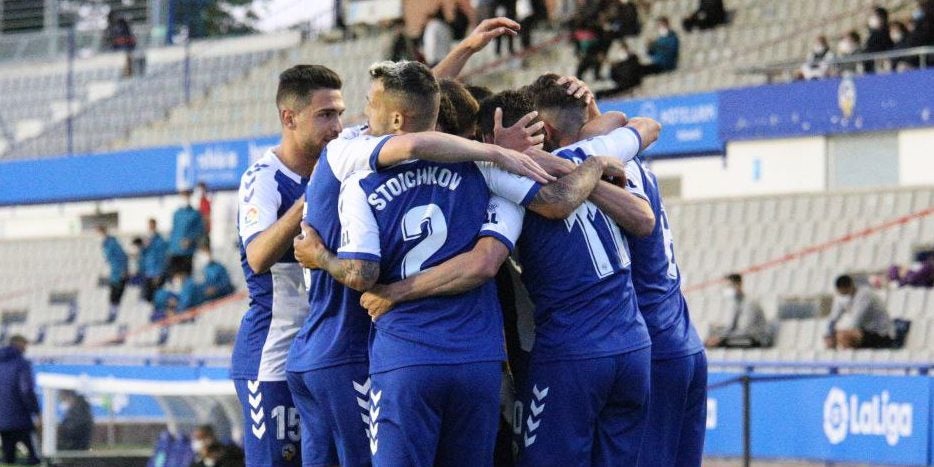 Els jugadors del Sabadell celebren un gol | CE Sabadell
