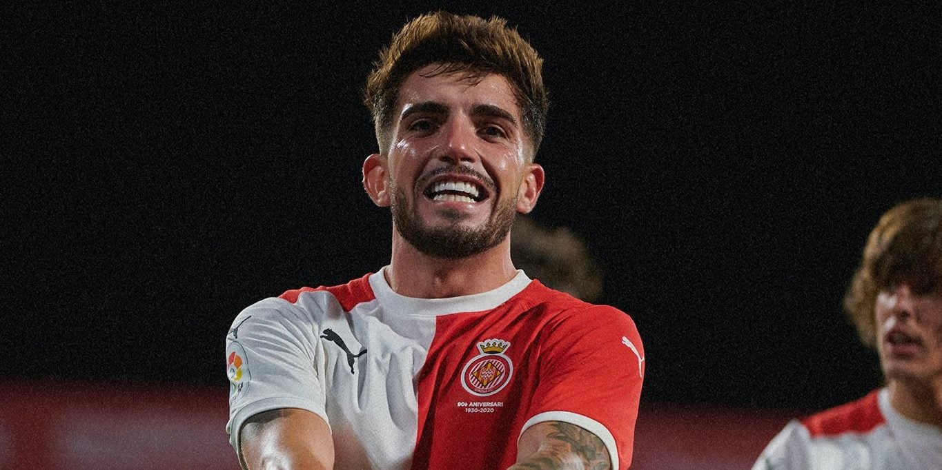 Monchu celebra un gol amb el Girona | Girona FC