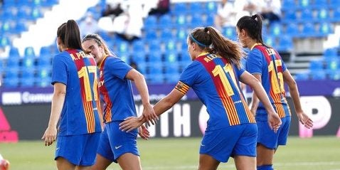 Les jugadores del Barça celebren un gol | FC Barcelona