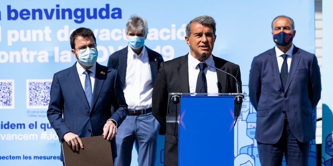 Laporta, amb Aragonès i Argimon | FC Barcelona