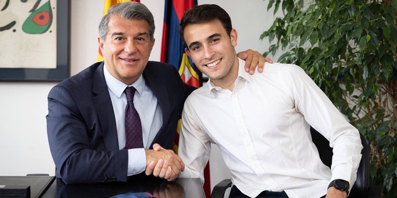 Eric Garcia, amb Joan Laporta | FC Barcelona