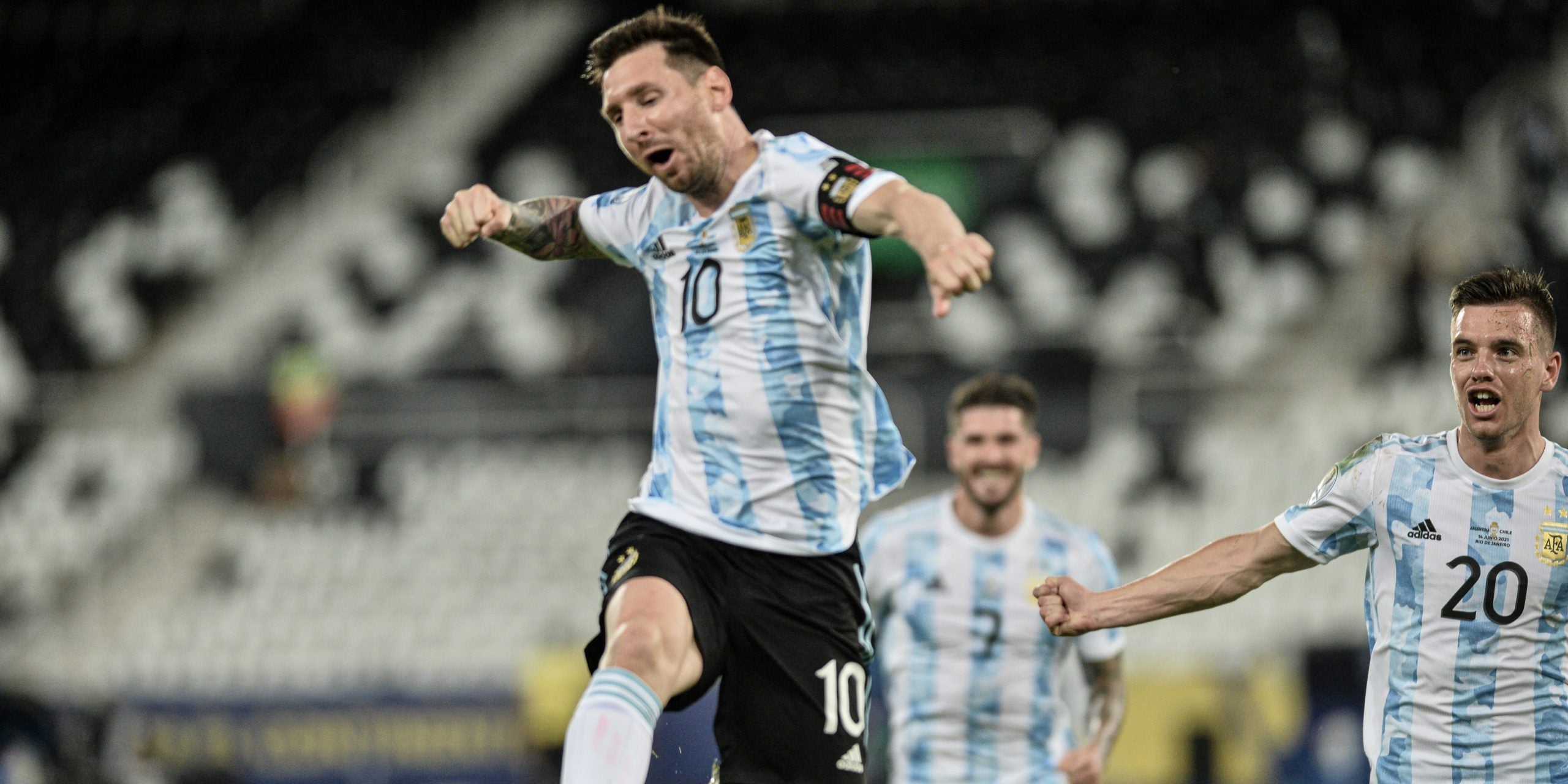 Leo Messi celebra un gol amb la selecció argentina | Europa Press