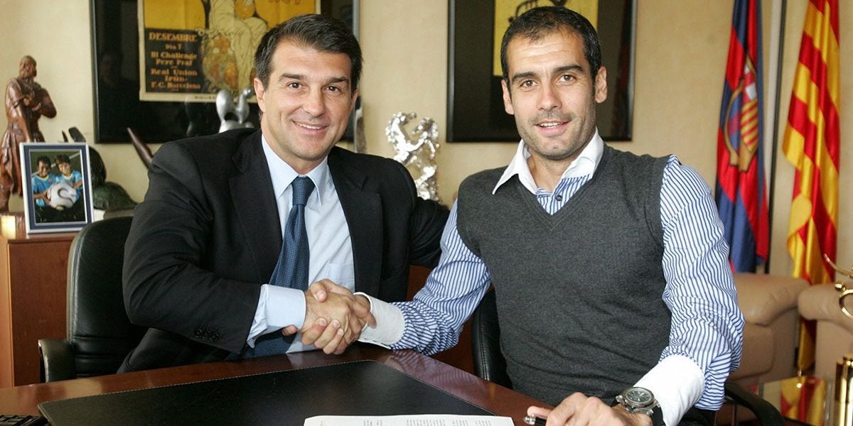 Guardiola i Laporta, en arxiu | FC Barcelona