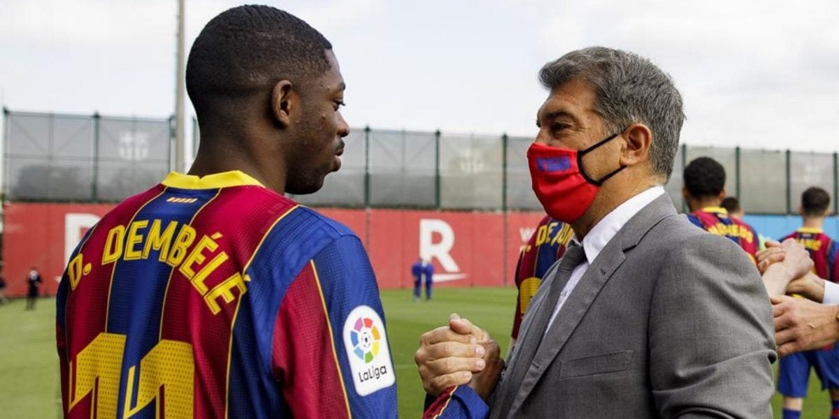 Dembélé, amb Joan Laporta | FC Barcelona