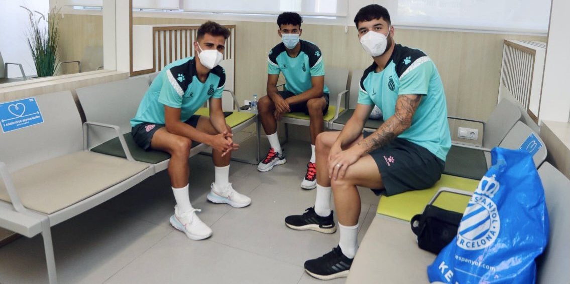 Jugadors de l'Espanyol, durant les proves mèdiques de pretemporada | RCD Espanyol