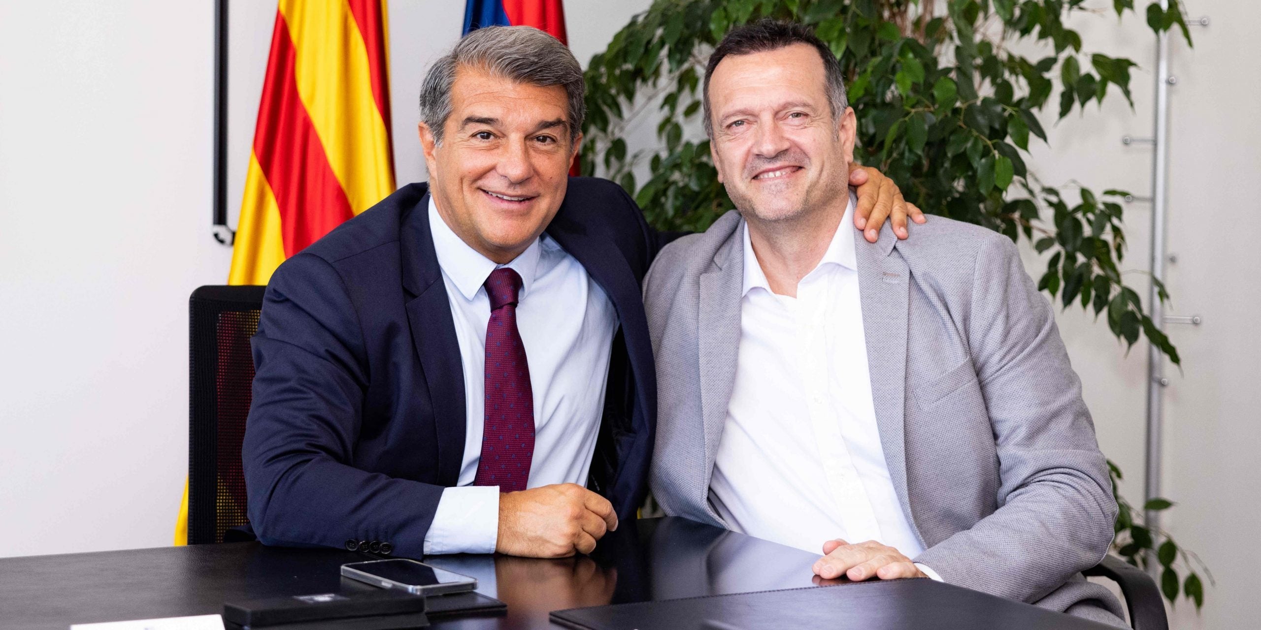 Jesús Velasco, amb Joan Laporta | FC Barcelona