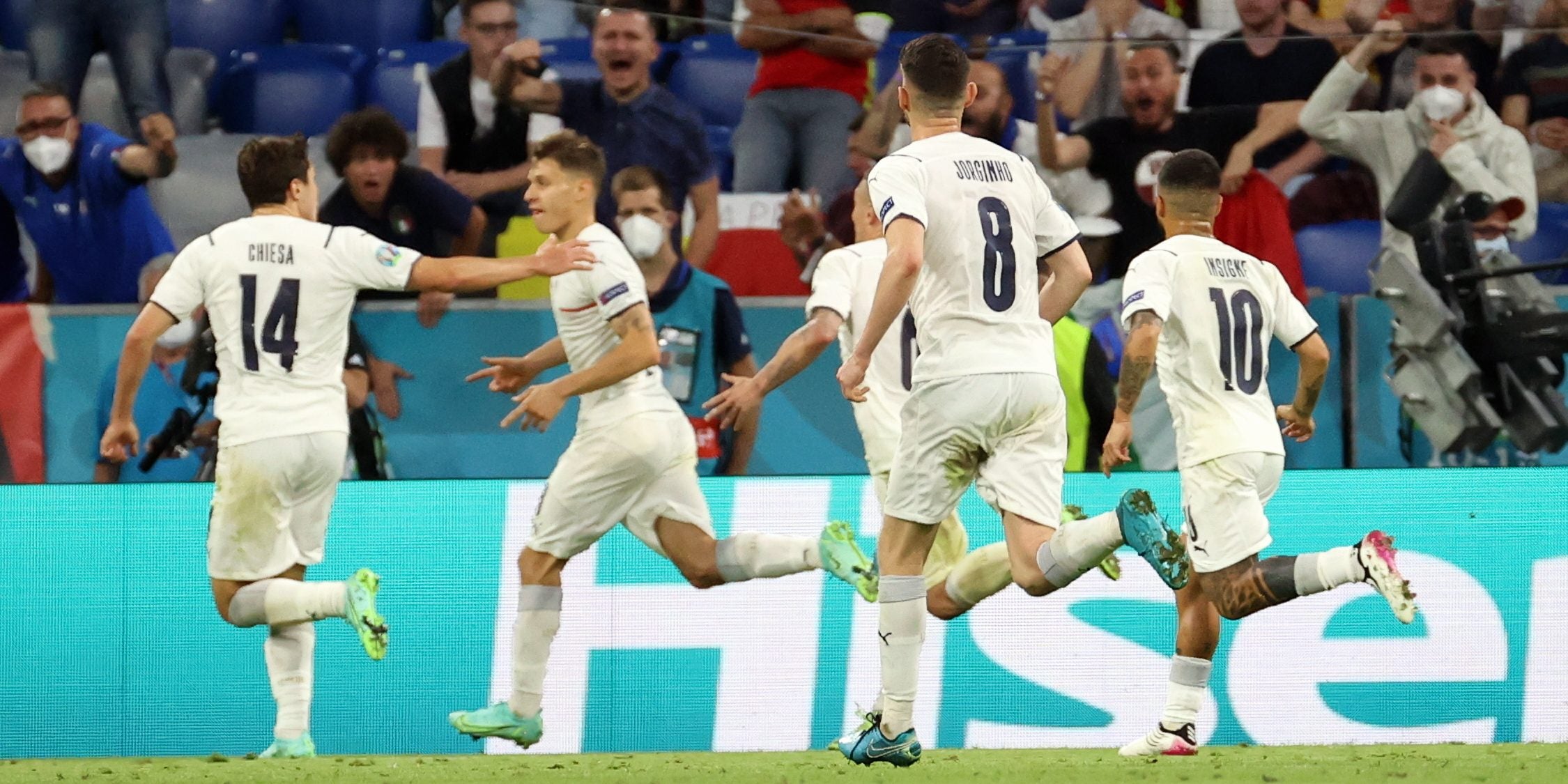 Els jugadors italians celebren un gol a l'Eurocopa | Europa Press