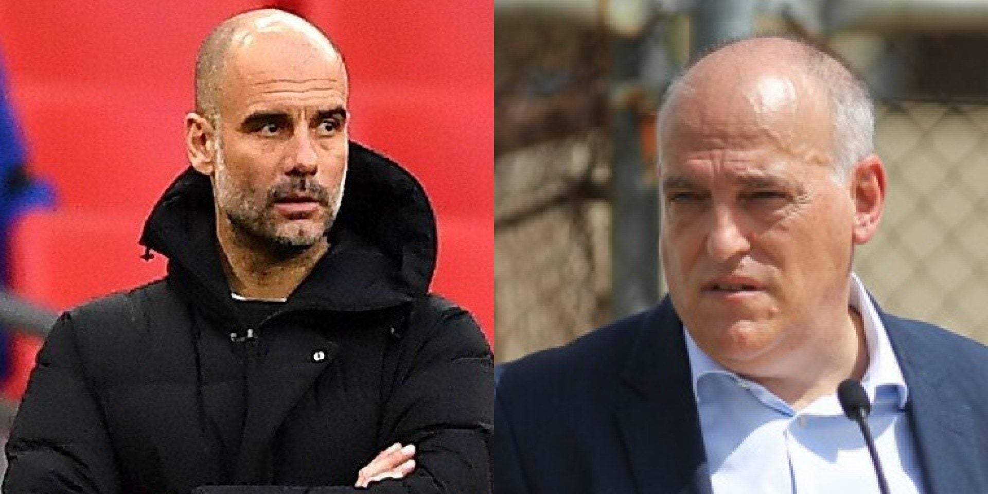 Guardiola i Tebas, en arxiu | Europa Press