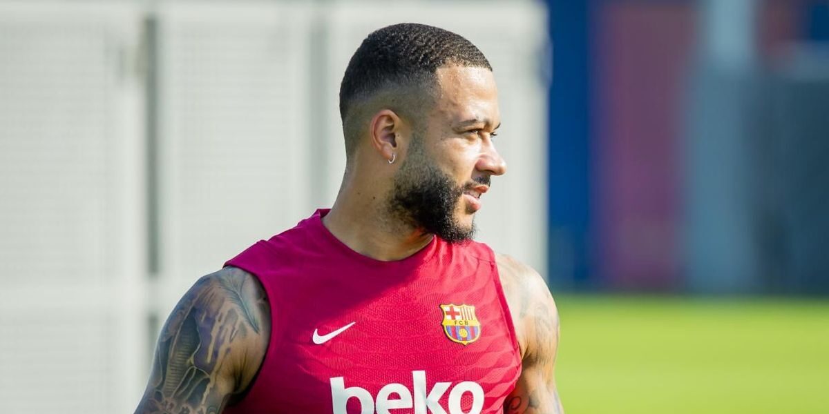 Memphis Depay, durant un entrenament | FC Barcelona