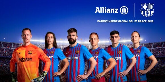 Imatge promocional de l'acord del Barça amb Allianz | FC Barcelona