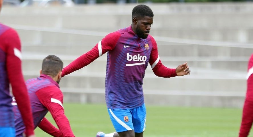 Umtiti entrenant amb el Barça | FC Barcelona