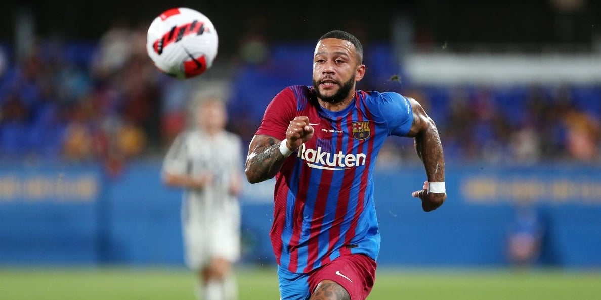 Memphis durant un partit del Barça | Twitter FC Barcelona