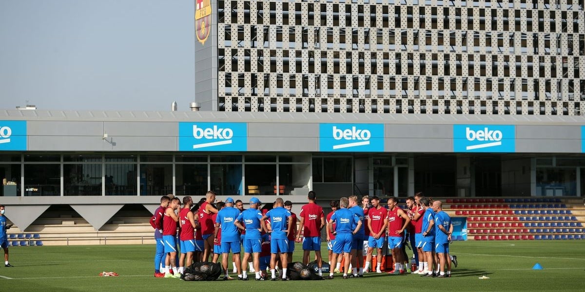 Els jugadors del Barça, durant un entrenament | FC Barcelona