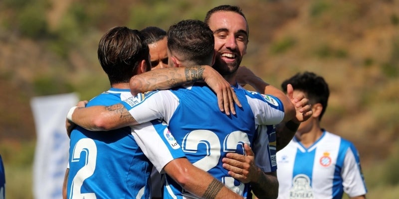 Els jugadors de l'Espanyol celebren un gol | Twitter RCD Espanyol