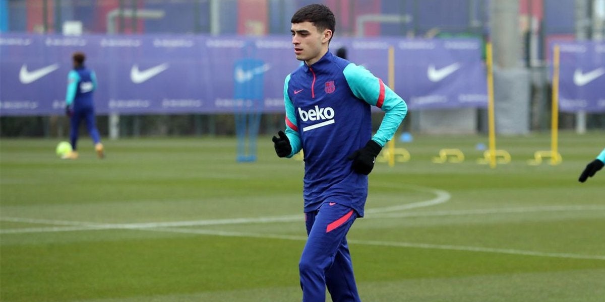 Pedri González, durant un entrenament | FC Barcelona