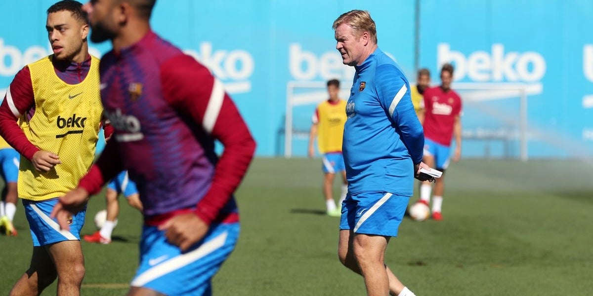 Ronald Koeman, durant un entrenament | FC Barcelona