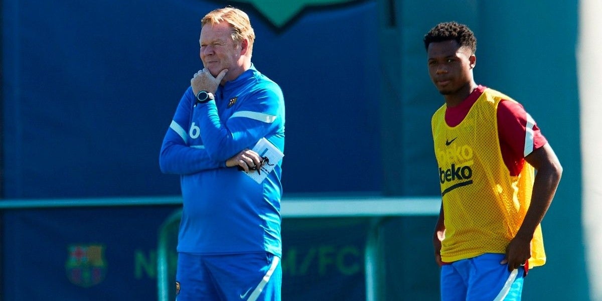 Koeman, amb Ansu Fati | FC Barcelona