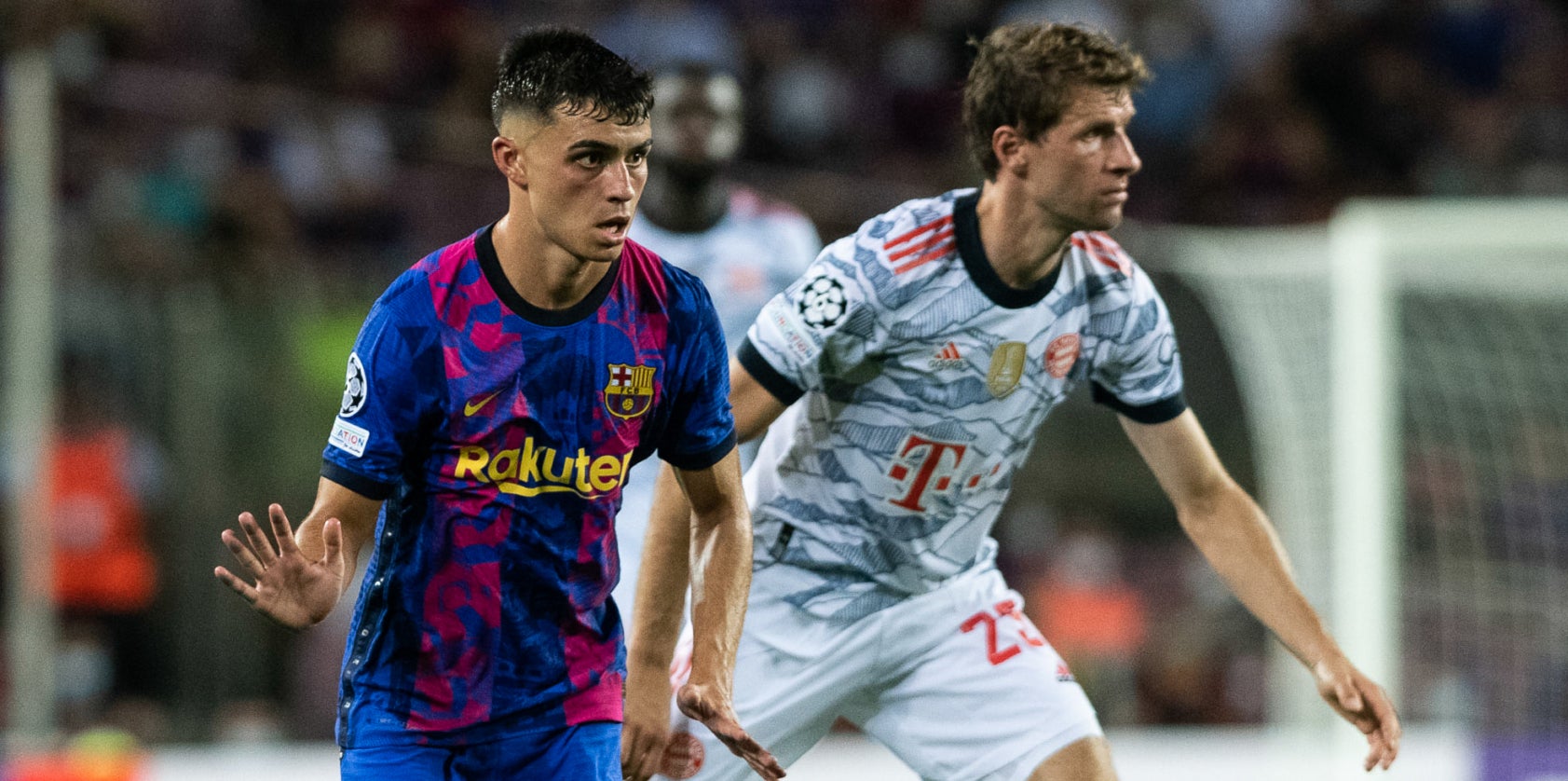 Pedri, durant el partit contra el Bayern | Europa Press