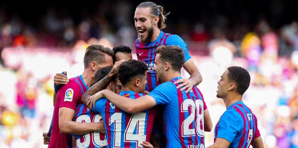 Els jugador del Barça celebren un gol | FC Barcelona