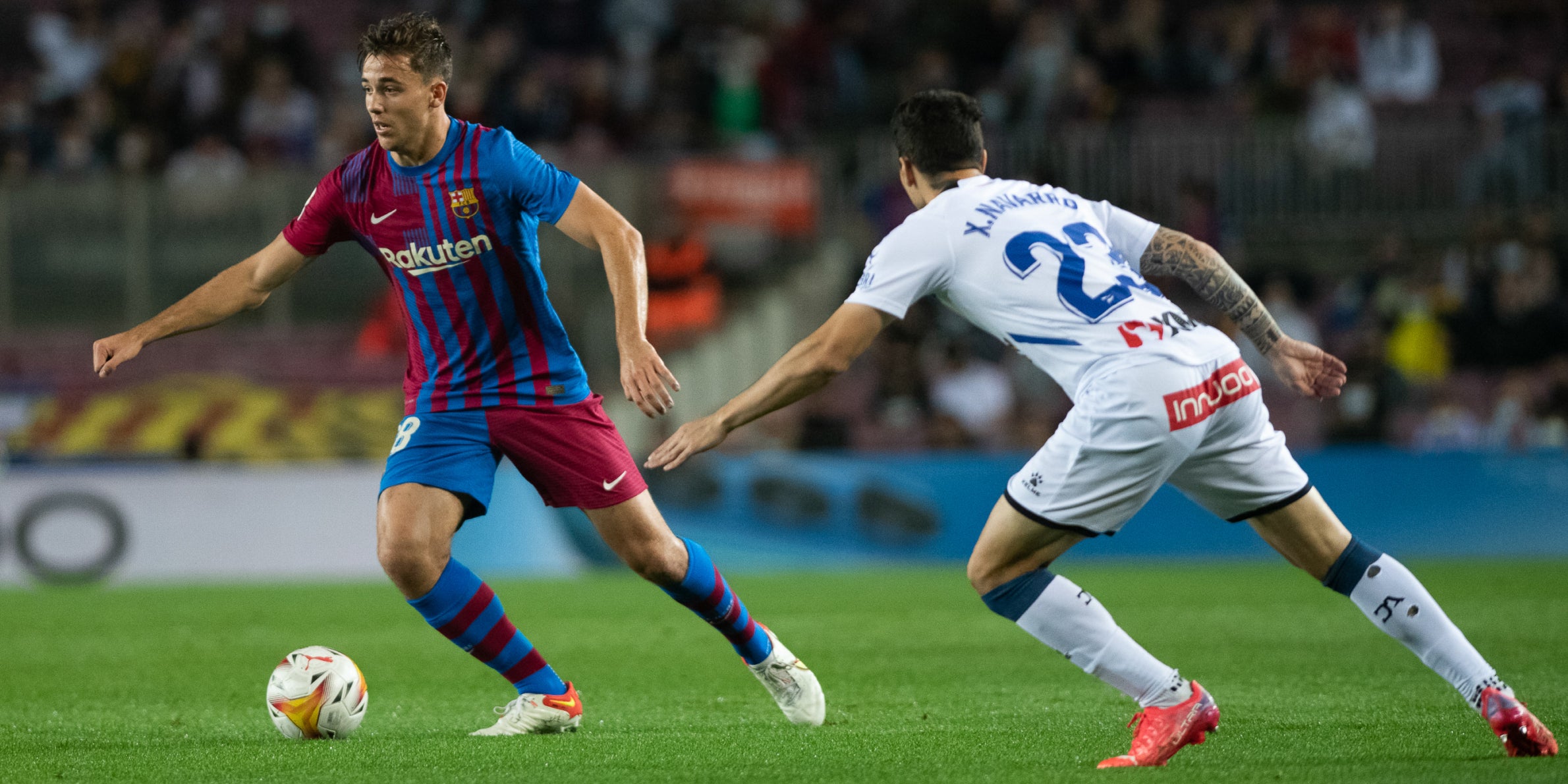 Nico González, durant el partit contra l'Alabès | Europa Press