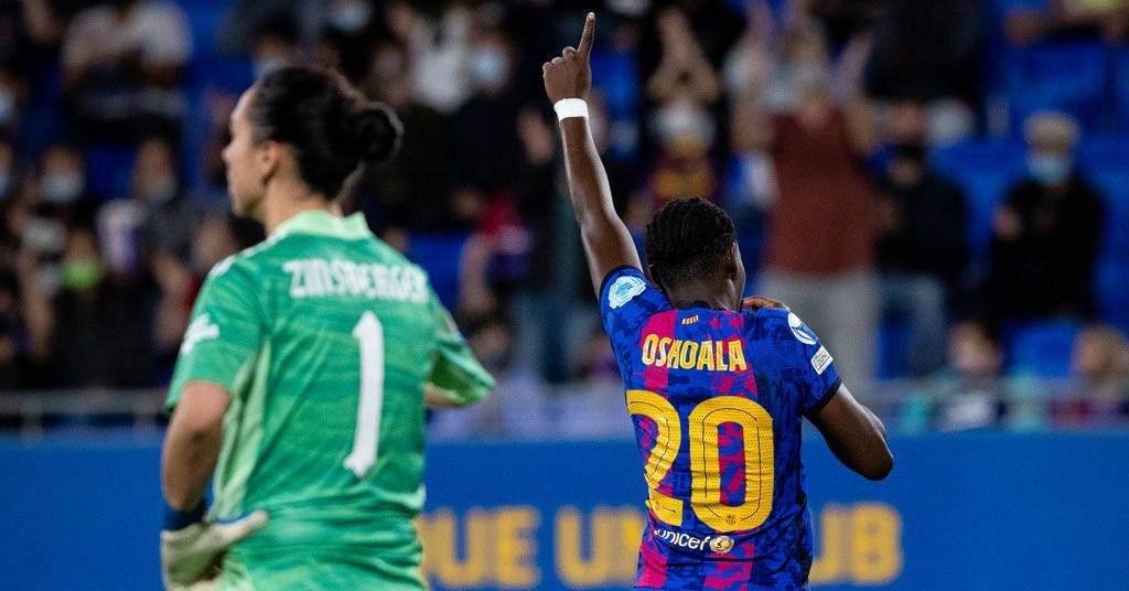 Asisat Oshoala celebra un gol | FC Barcelona