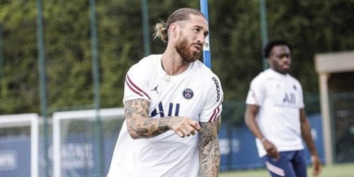 Sergio Ramos, durant un entrenament | PSG