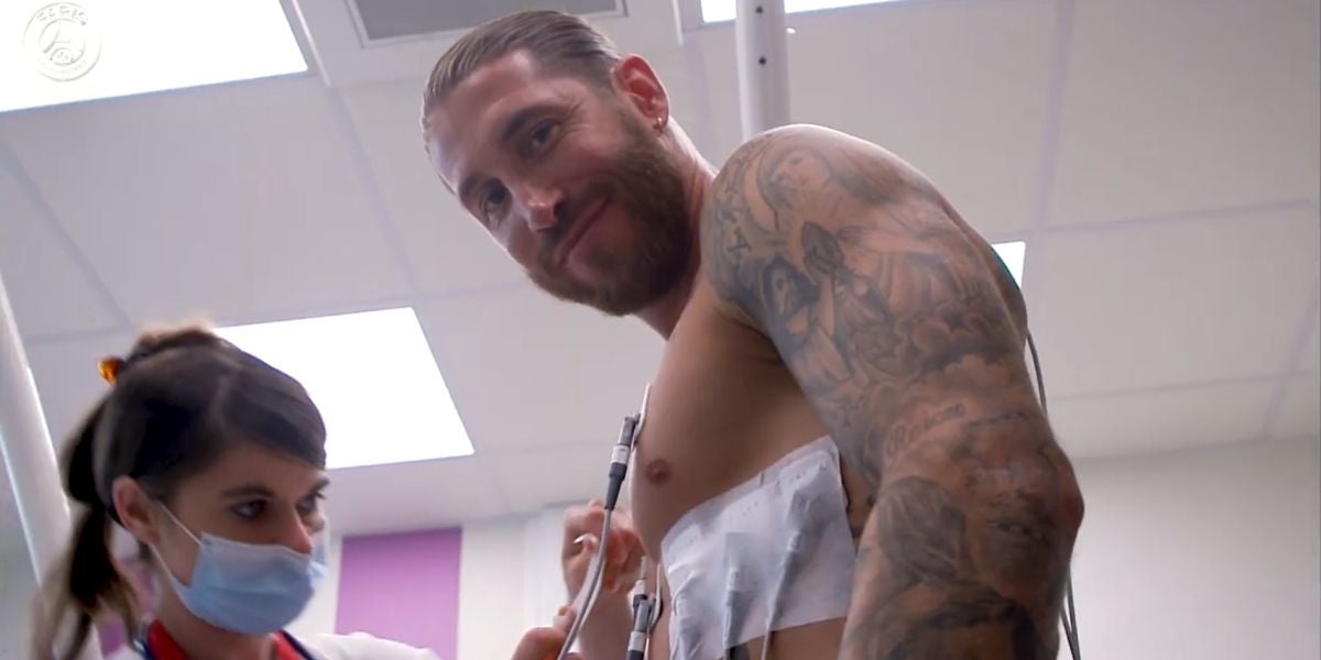 Sergio Ramos, durant la revisió mèdica amb el PSG | París Saint-Germain FC