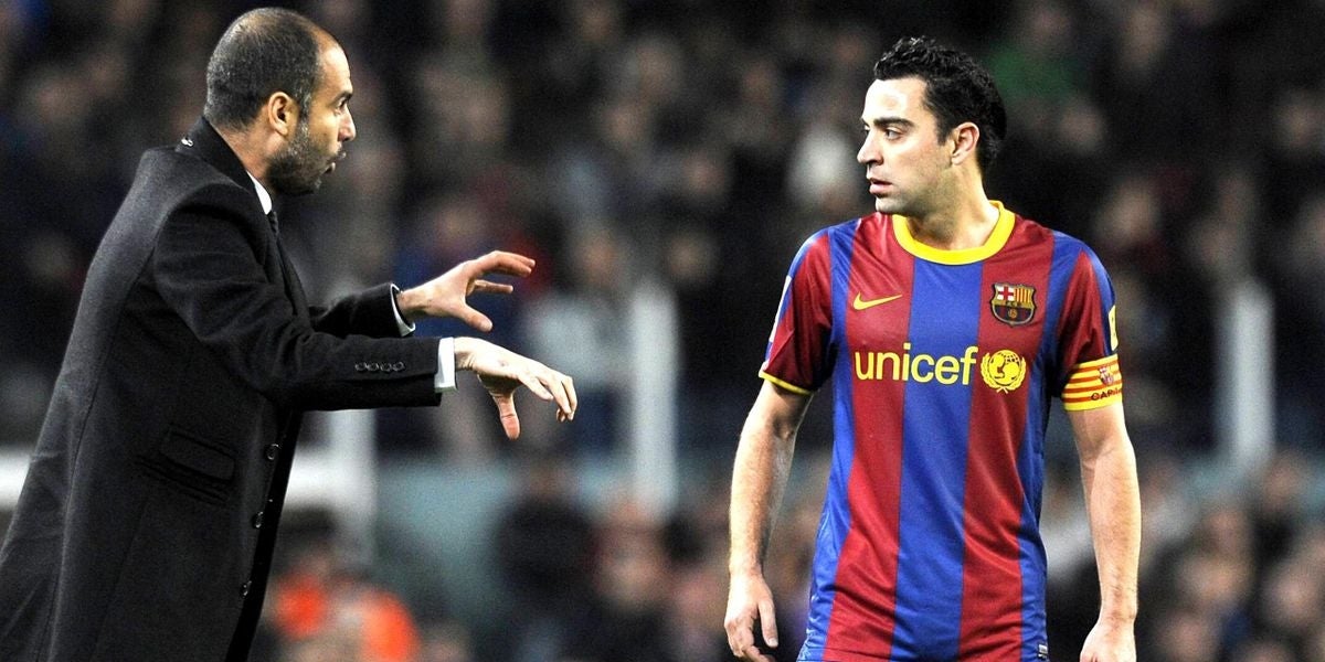 Pep Guardiola i Xavi Hernández, en arxiu | FC Barcelona