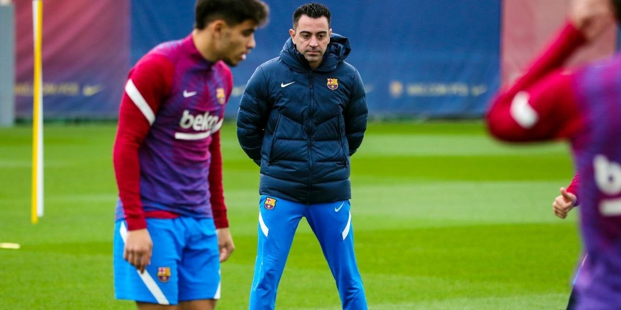 Xavi Hernández, durant un entrenament | FC Barcelona